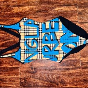Burberry graffiti swimsuit